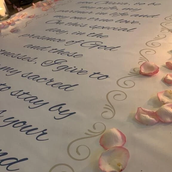 Custom Wedding Aisle Runner, Your Wedding Vows, 20-100 Feet - Image 3 of 4