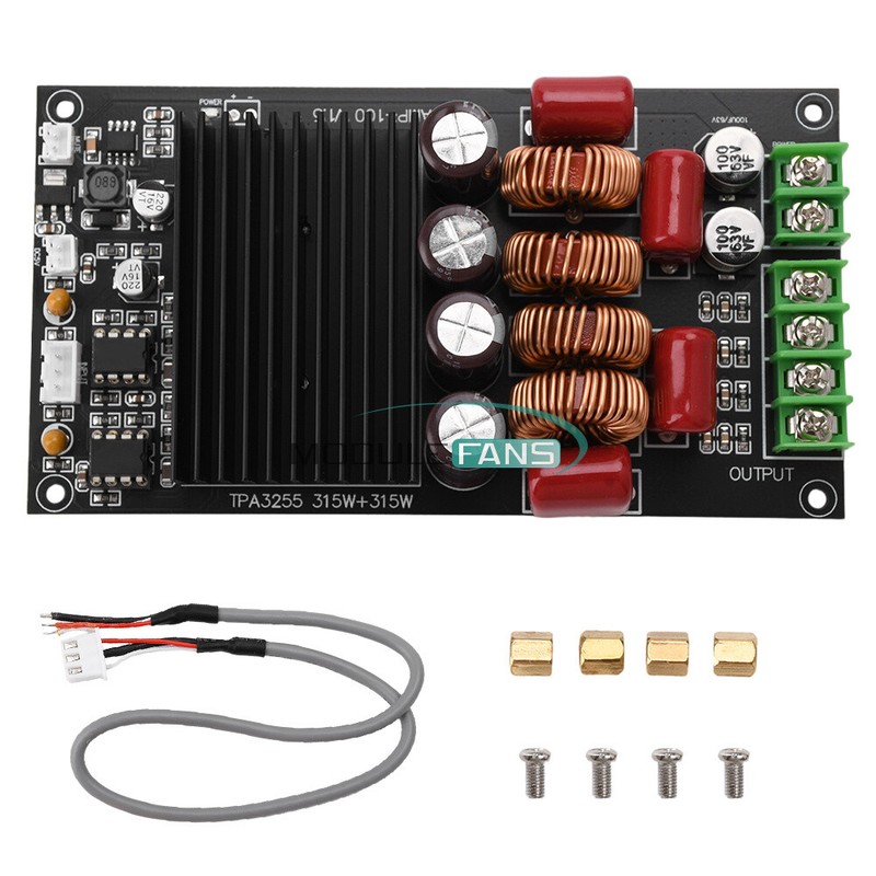 2CH TPA3255 HiFi Amplifier Board 2x300W Class D Stereo Power Amplifier Module-