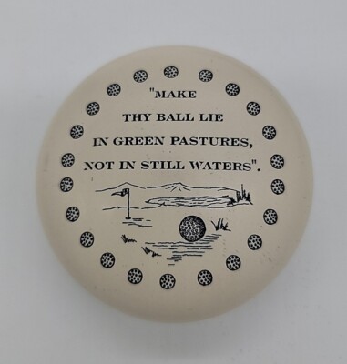 Baekgaard Paperweight Golf Make Thy Ball Lie in Green Pastures Not Still Waters