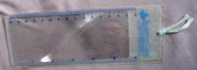 2 Pocket Ruler Bookmark Sheet Magnifying 3X Book Reading Science Care & Humana