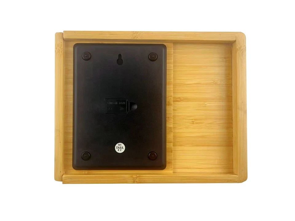 Компактная бамбуковая разделочная доска 2 в 1 с цифровыми весами - емкость 10 фунтов - Изображение 4 из 4