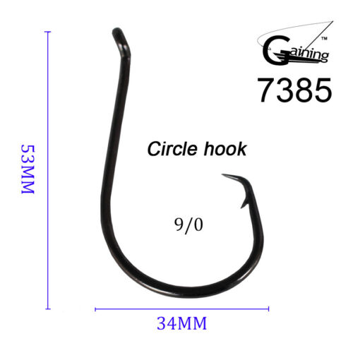 100/50pcs 7385 Fishing Octopus Circle Hook Carbon Sharpened Hook Fishing Tackle - Picture 16 of 17