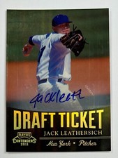 2011 Panini Playoff Contenders #DT5 Jack Leathersich Draft Ticket Auto  AR54