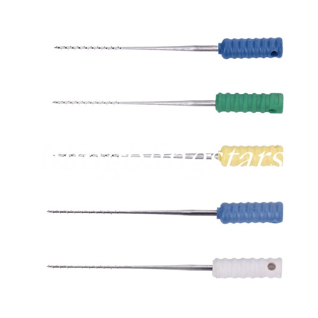 Dental Nerve Broach Barbed Broaches Endodontic Needles 21/25mm 7 Sizes