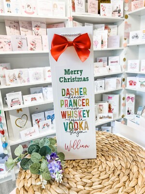 Christmas Personalised Bottle Bag Personalised Wine Bottle Gift