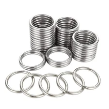 40 PCS 2 Inch Welded O Ring 304 Stainless Steel Rings Seamless Metal O Ring S...