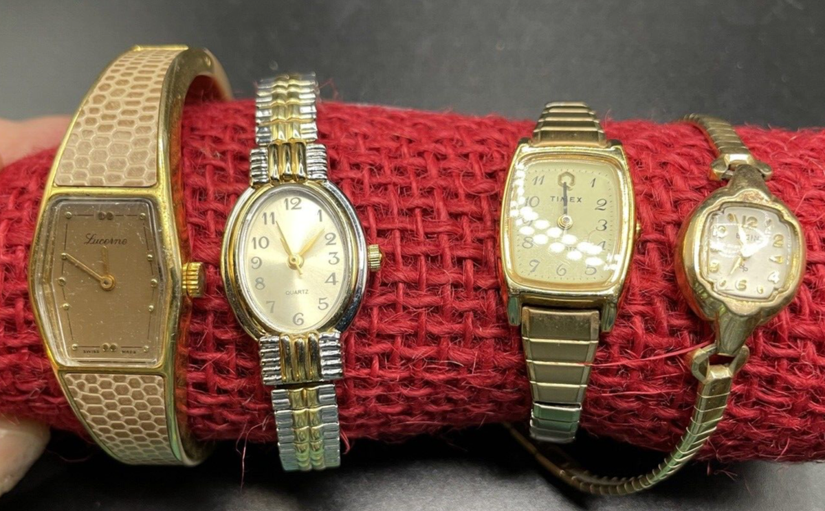 Four Vintage Womens Watches - Elgin, Lucerne, Timex, Advance  display picture 3