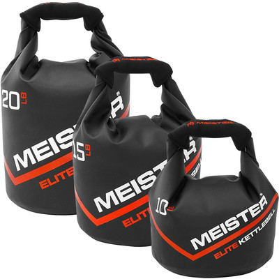 #ad MEISTER PORTABLE SAND KETTLEBELL 10 15 20 LB Elite Weight Sandbag Soft Dumbell $12.99