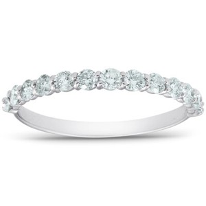 1/2 Ct TDW Diamond Wedding Ring Stackable Womens Anniversary Band 14k White Gold - Click1Get2 Coupon&set=par&set=par1&set=par1