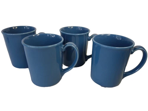 Corning, NY, USA Dark Blue Coffee Cup Mug Set of 4 Microwave Safe