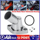 45° Silver Swivel Water Neck Thermostat Housing For SBC BBC Chevy 327 350 396 AU