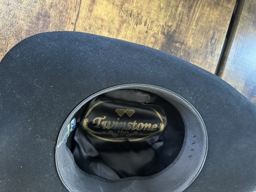 Twinstone Black Cowboy Hat XXXX SIZE 7 3/8 - Picture 11 of 24