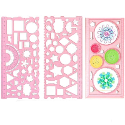 3 Pcs Multifunctional Geometric Ruler for Drawing Tools School Supplies Rulers