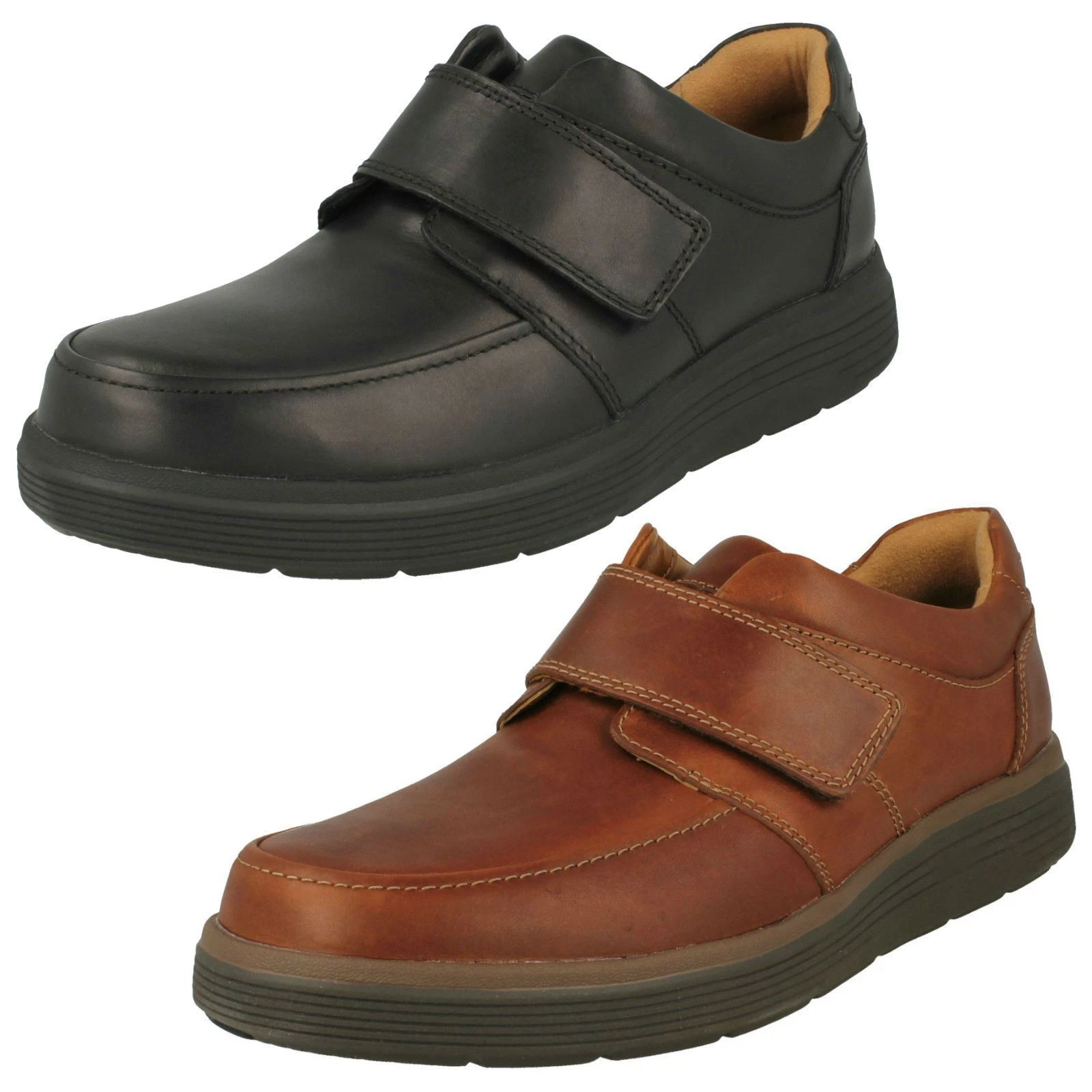 Scarpe Clarks Un Abode con cinturino in pelle con gancio e cinturino ad anello accessori G & H