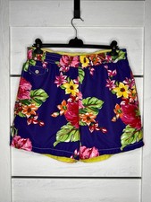 Vintage Polo Ralph Lauren Swim Trunks Floral Hawaiian Shorts Purple Mens Large L