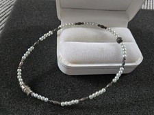 Vintage Beaded Anklet / Bracelet Barrel Clasp
