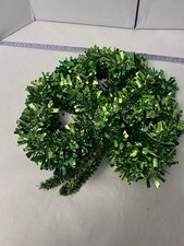 St Patricks day wall/door hanging green shiny shamrocks X3