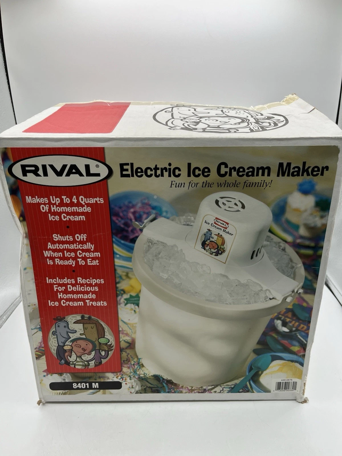 Rival Electric Ice Cream Maker 4 Quart Almond 8401 M Made In USA Instructions