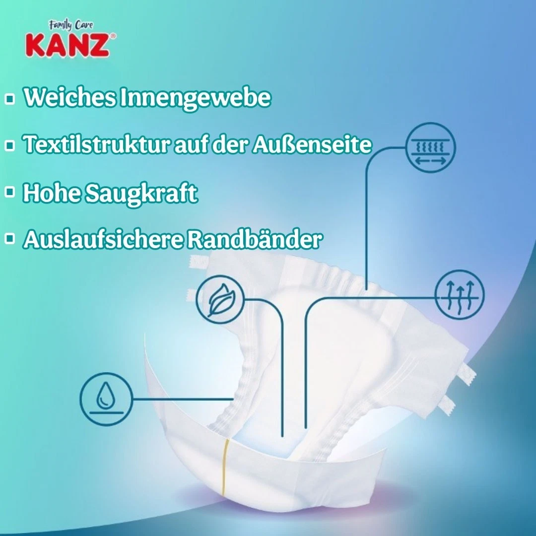 KANZ Einwegwindeln Erwachsene Unisex 30er - Disposable Adult Diapers 30s - Bild 3 von 11
