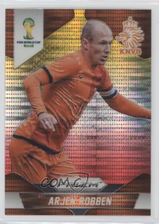 2014 Panini Prizm World Cup Yellow & Red Pulsar Prizm Arjen Robben #29 7xr