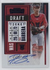 2020 Panini Contenders Rookie 2 Draft Ticket Blue 98/99 Tres Barrera Auto uk2