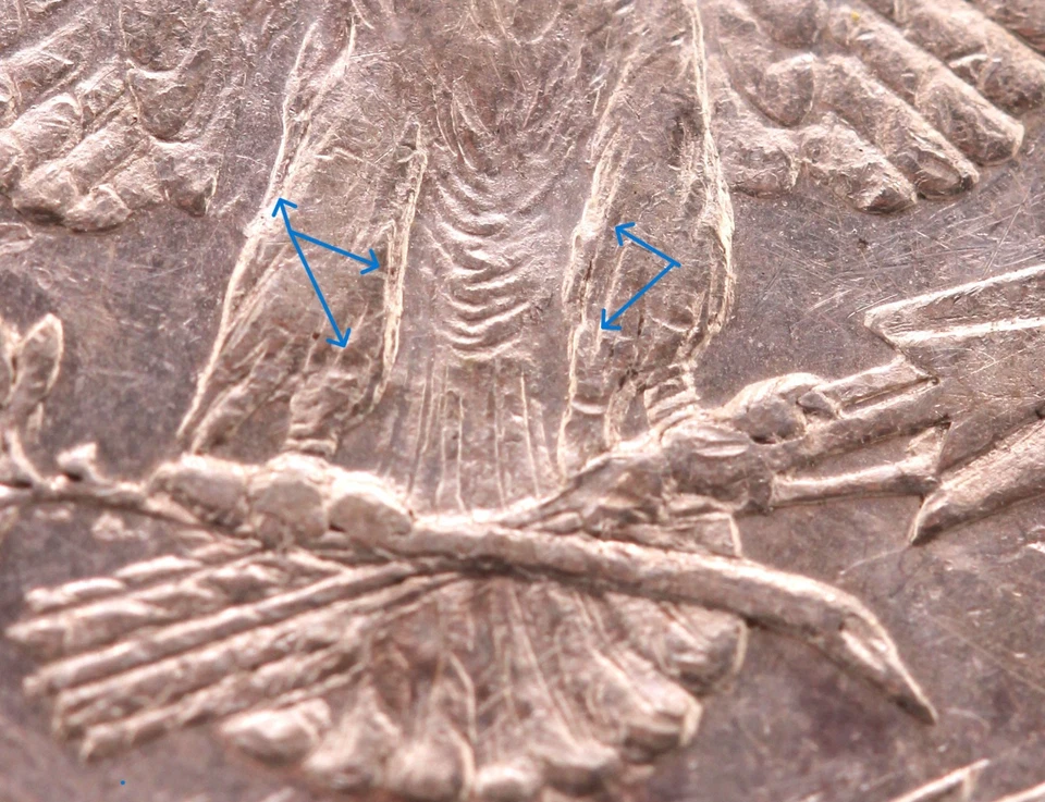 1878 7/8TF $1 PCGS XF 45 CAC Reverse of 78 VAM 34 7/4 TF Over Stamp - Image 4 of 4