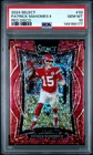 Patrick Mahomes II 2024 Panini Select #33 Red Disco Prizm /49 PSA 10 Chiefs