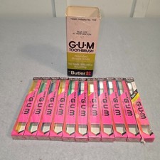 Butler GUM 3-Row Adult Toothbrush 311 Soft Rounded Velvet-tip Flat Trim Lot 11