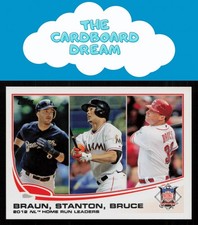 Ryan Braun / Giancarlo Stanton / Jay Bruce 2013 Topps 2012 NL HR Leaders #246