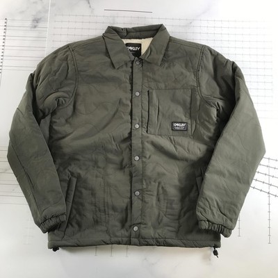 Oakley Jacket Mens Large Green Light Bicolor Padded Sherpa Lined FOA404870X