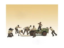 2023 American Diorama 4X4 Mechanic 8-Piece Figure Set for 1/18 Scale Models