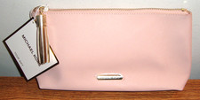 NEW Michael Kors Pink Travel Makeup Bag / Cosmetic Bag - 11" x 5" x 2.5"