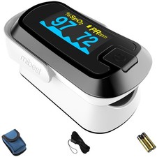 Mibest Oled Finger Pulse Oximeter O2 Meter Dual Color White/Black Md300Cn340