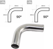 Aluminium Straight / 45° / 90° Rolled Ends – Pipe Elbow Intercooler T6063 Alloy