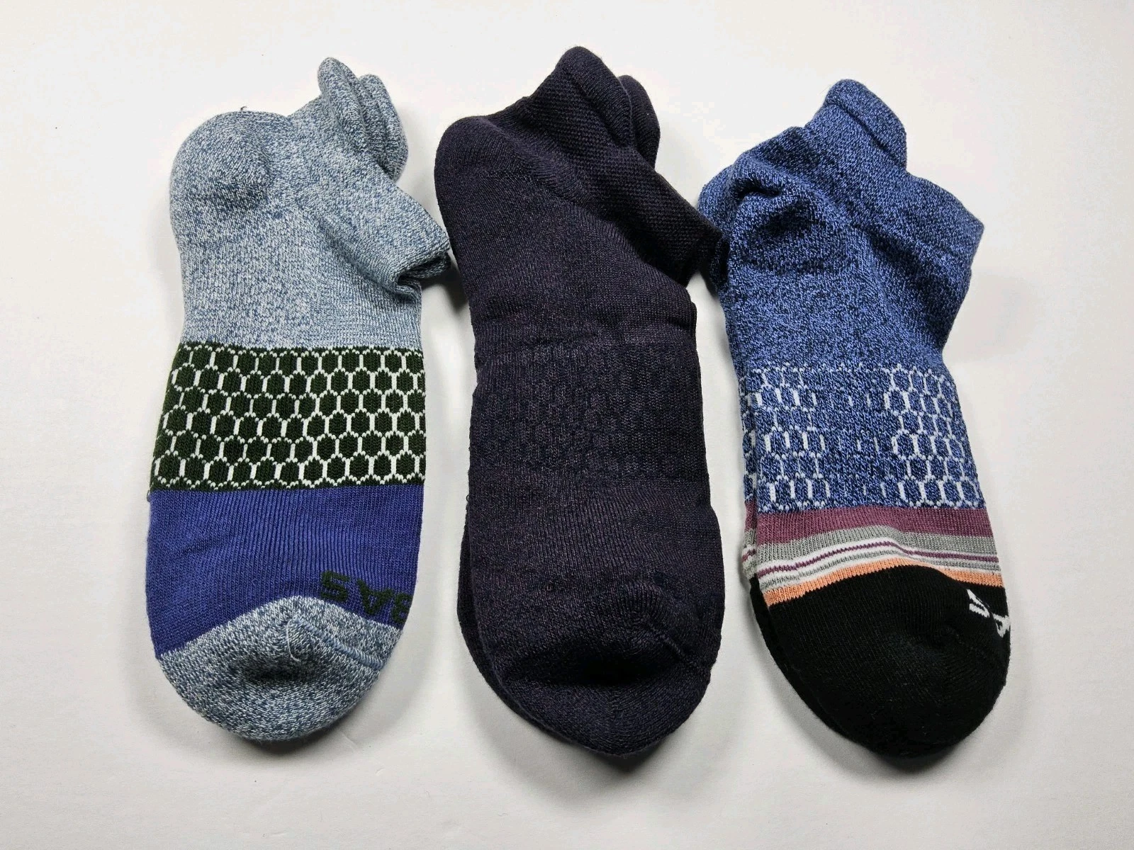 Bombas Original Ankle Socks Lot Of 3 Pairs Size L