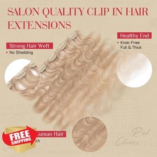 Rich Choices 18" Clip In Hair Extensions Champagne Blonde Balayage