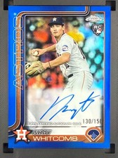 2025 Topps Chrome Shay Whitcomb Rookie Auto Blue /150 #RA-SW Astros RC