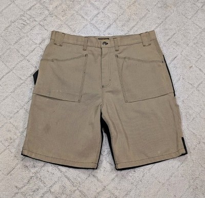 Blaklader Shorts Mens 36 Beige Black Workwear Utility Canvas Tech Carpenter