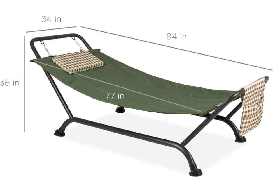 NUEVA Hamaca Exterior con Soporte Acogedora Hamaca Exterior para Patio, Patio Trasero, Jardín Foto 2 de 4