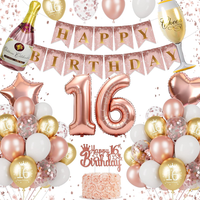 Deko 16. Geburtstag MäDchen, RoséGold 16 Geburtstag Deko, 16. Geburtstag Luftbal