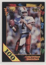 1991 Wild Card Draft 100 Stripe Craig Erickson #63 Rookie RC u6m. rookie card picture