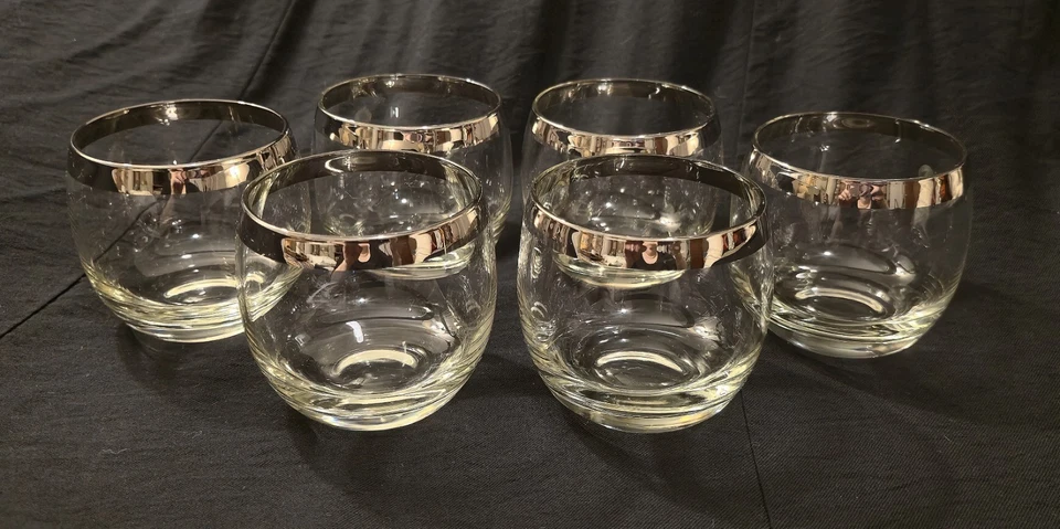 Vintage Midcentury Modern Dorothy Thorpe Style Lowball Glasses Set Of 6  - Image 3 of 4