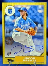 ~ Jacob Brentz 2022 Topps Series 2 RC 1987 Throwback Auto