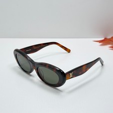 Louis Vuitton Z1983E Oval Sunglasses Tortoiseshell Frame Green Tint Lens