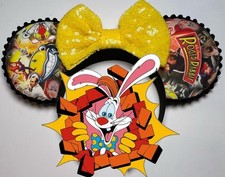 Orejas de ratón inspiradas en Roger Rabbit/Jessica Rabbit/Coche Toon Spin