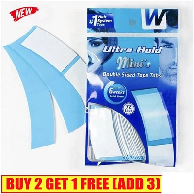 Walker Tape Ultra Hold Mini Strips Hair Replacement System Toupee Tape ✅72 tabs