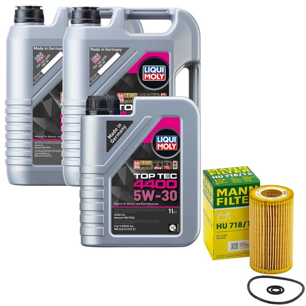 MotoröL Set 4400 5W-30 Liqui Moly 11 Liter + ÖLfilter FüR Mercedes Sprinter 5-T-image