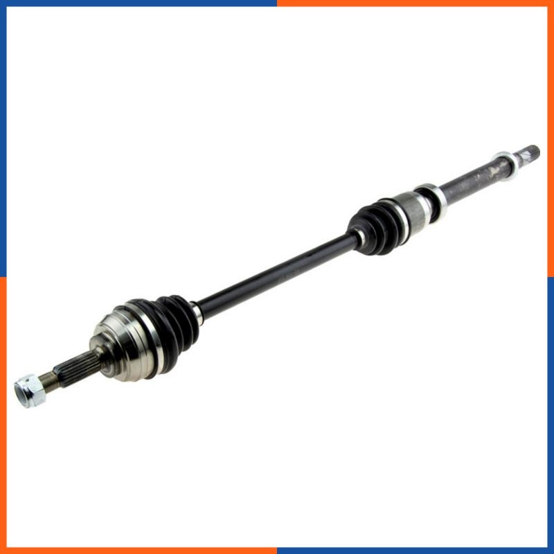 Demi-arbre de transmission droite anti-vibration Renault - Cardan renforcé acier 304724