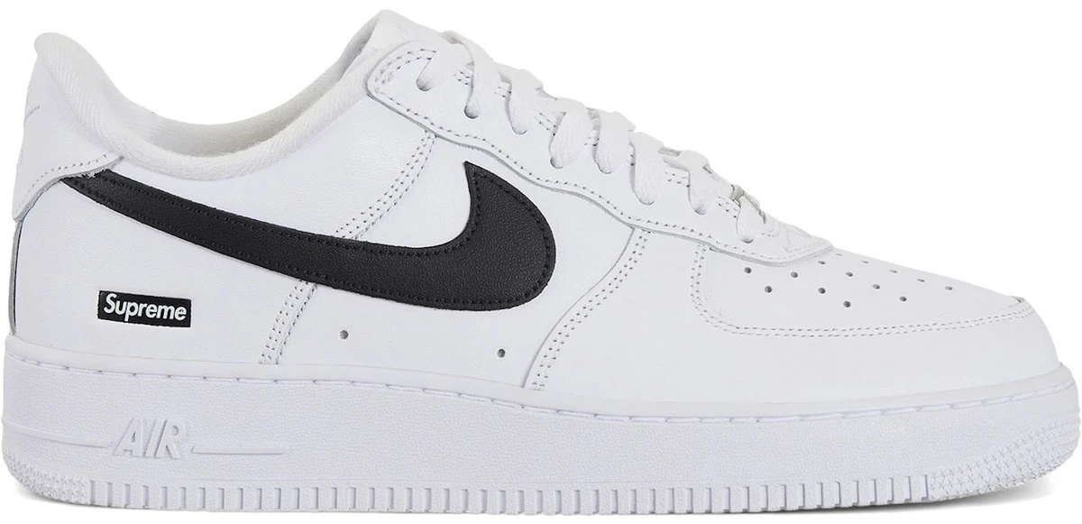 Supreme x Nike Air Force 1 Low Box Logo - Black White for Sale