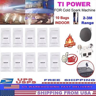 2Bags/10Bags Cold Sparks Machine Ti Powder 2-3M Indoor Stage Effect(200g/Bag)